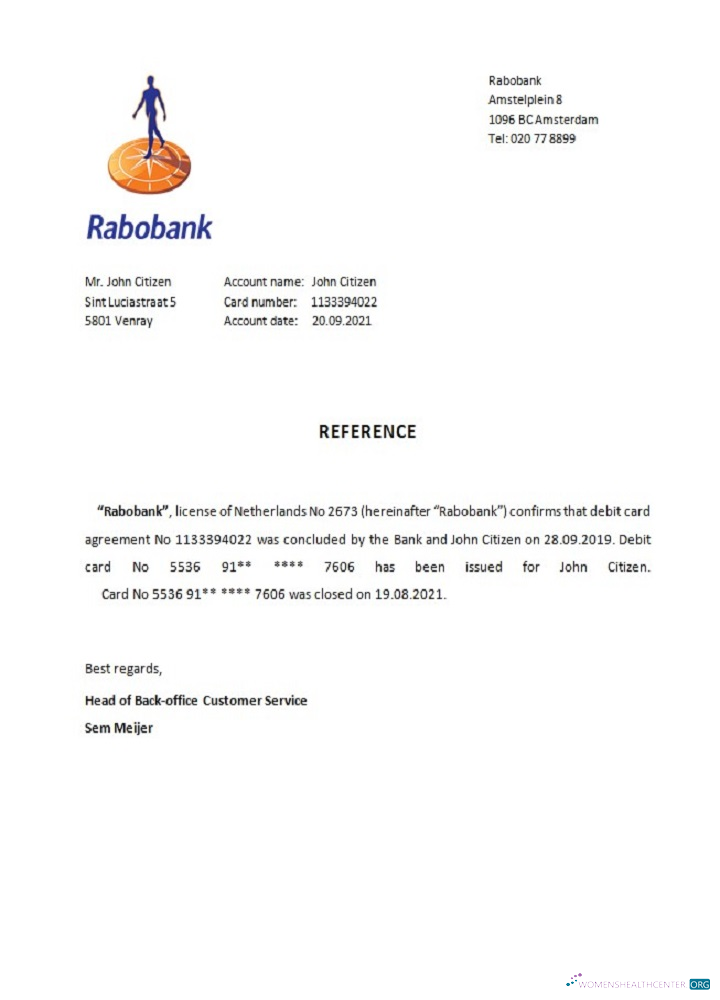 Download Netherlands Rabobank closure reference Photoshop template